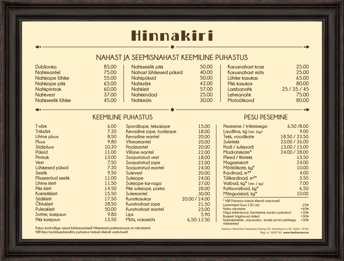 prices